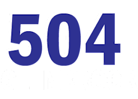 The image features the number 504 in a bold, blue font.