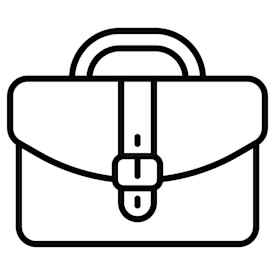 A black and white image of a briefcase.