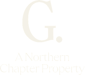 A black background with a large white letter G and the words "A Northern Chapter Property" written in white.