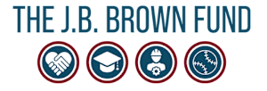 The J.B. Brown Fund logo with four icons representing different areas of support.