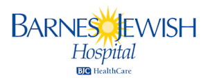 The image is a logo of Barnes Jewish Hospital.