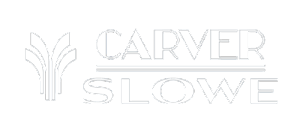 The image features the words "CARVER" and "SLOWE" in white text on a green background.