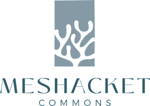 A logo with the text "MESHACKET COMMONS" in front of a graphic of a tree.