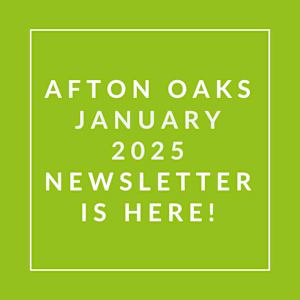 A green background with text announcing the January 2025 newsletter.
