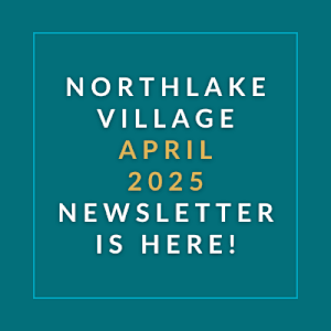 a yellow background with the words northeast village january 2024 newsletter is here