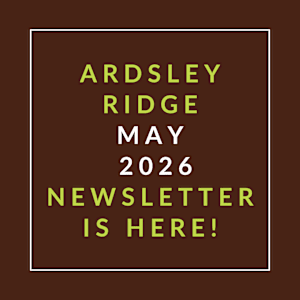 The image announces the Ardsley Ridge May 2026 newsletter.