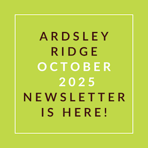 The image announces the release of the Ardsley Ridge newsletter for October 2025.