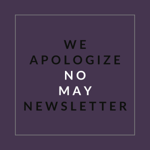 a white frame with the words babyberry place april 2024 newspaper is here