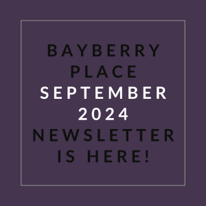 a white frame on a purple background with the words paragraph place september 2024