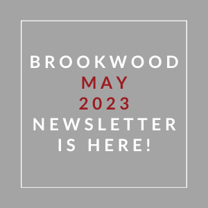 a sign that says brookwood may 23 2020 newsletter is here