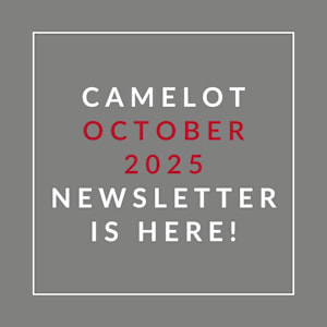A graphic announcing the Camelot October 2025 newsletter.