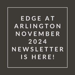 the white font on a black background saysedge october 2024 newsletter