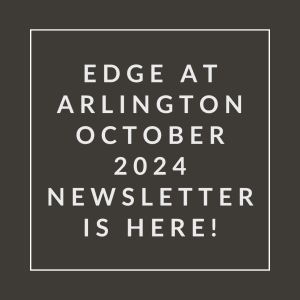 the white font on a black background saysedge october 2024 newsletter