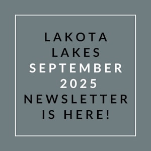 A graphic announcing the release of the Lakota Lakes September 2025 newsletter.