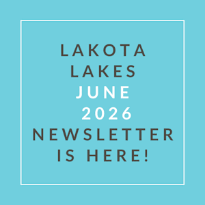 A graphic announcing the availability of the Lakota Lakes June 2026 newsletter.