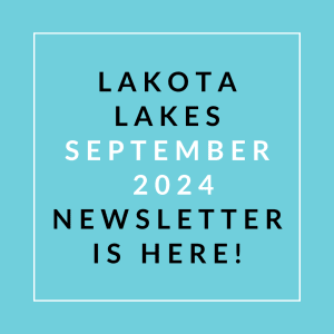 a white line on a blue background with the words lakes september 2024 newsletter