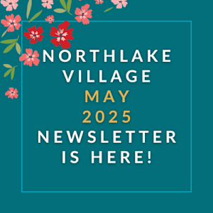 a yellow background with the words northeast village december 2024 newsletter is here