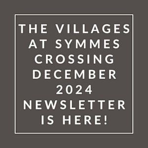 The image announces the availability of the Villages at Symmes Crossing December 2024 newsletter.