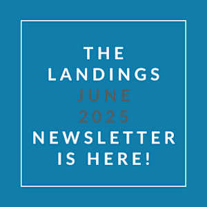 The image announces the availability of the Landings June 2025 newsletter.