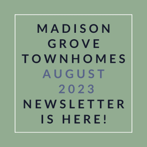 a green background with the words madison grove townhomes