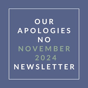 a white font on a blue background saying october 2024
