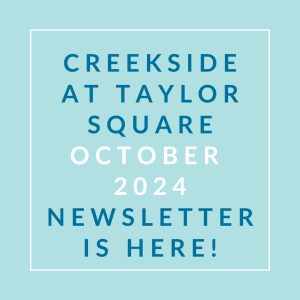 a white square with blue text on a blue background