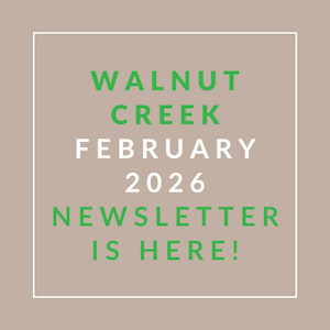 A graphic announcing the Walnut Creek February 2026 newsletter.