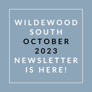 a blue background with a white border and white text that readswildwood south october 23
