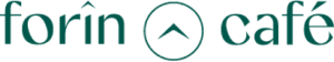 a blue logo on a black background