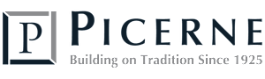 The image shows a logo with the text "PICERNE" and "Building on Tradition Since 1925".