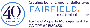 A logo with the text "FAIRFIELD" and "40 years FAIRFIELD" is displayed.