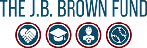 The J.B. Brown Fund logo with four different icons.
