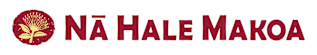 A logo with the text "NA HALE MAKOA" in red with a yellow flower-like symbol above the text.