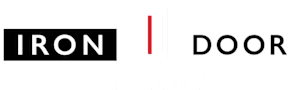 A graphic with the words Iron Door Management.
