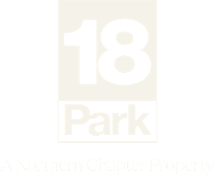 A logo with the number 18 and the word Park.
