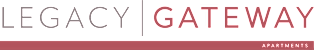 The image shows the words "LEGACY" and "ARBORETUM" in different colors.