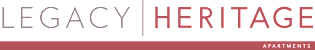 The image shows the words "LEGACY" and "ARBORETUM" in different colors.