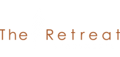 a logo with the words the retreat apartments on a green background