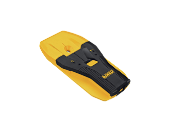 A yellow and black tool with a black handle.