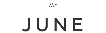 the logo for the june store with the word june on it