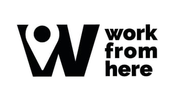 the logo for work from here
