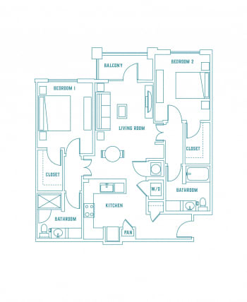 a blueprint floor plan of a house premium vector