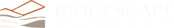 A logo with the text RIDGESCAPE AT HIGHLANDS RANCH.