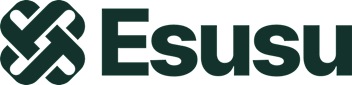The image shows a logo with the text "ESUSU" in a stylized font.