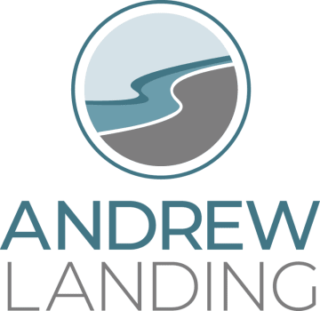a logo for andrews landing