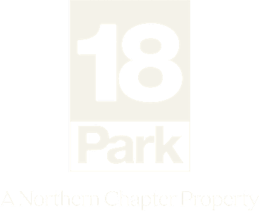 A logo with the number 18 and the word Park.