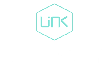 a green hexagon shape with the logo on it