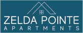 Zelda Pointe teal logo with white text and roofline