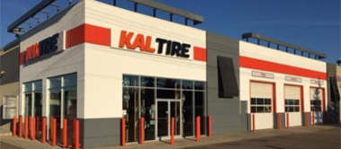 A Kaltire storefront with a red and white color scheme.