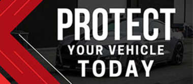 A car is shown with the text "PROTECT YOUR VEHICLE TODAY" in bold letters.